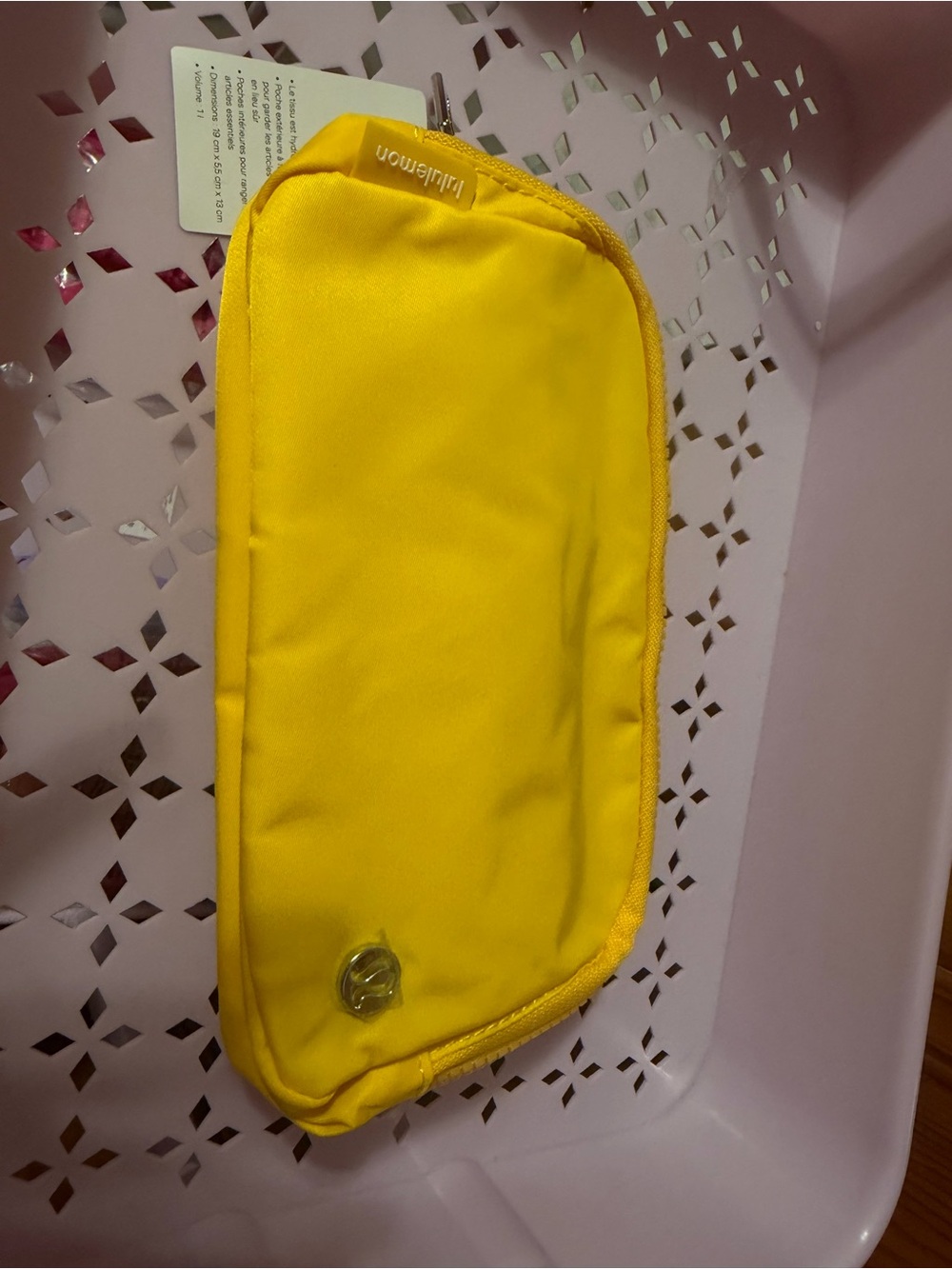 Authentic lululemon belt bag yellow nwt